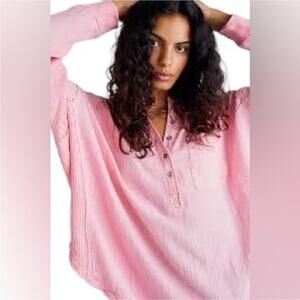 Free‎ People We The Free Palo Santo Pullover Oversized Sz M pink